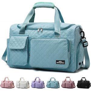 Acdsgd-Sac De Voyage Femme, Sacs De Sport Imperm&eacute;able, Sac Weekend Femme Avec Compartiment Humide Et Compartiment &Agrave; Chaussures,Pour Gym, Fitness, Weekend (Sarcelle) - Neuf