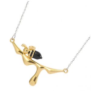 Collier Pendentif Abeille Pour Femme, Bijou Élégant Avec Pendentif Miel, Léger Et Hypoallergénique, À Offrir À La Famille Et Aux Amis. - Neuf