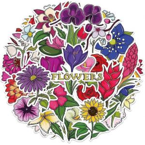 40pcs Dessin Anim&eacute; Mignon Fleur Graffiti Autocollants Autocollant Ordinateur Portable Scrapbook Valise T&eacute;l&eacute;phone Guitare V&eacute;lo D&eacute;coration Autocollant Enfant Jouet - Neuf