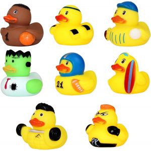 KALANKA-Canards en Caoutchouc, 8 Pièces Canard Plastique Petit Canard Jouets de Bain Mignons Bain Canard Flotteur Colorés pour Baby Shower, Anniversaire Fête - Neuf