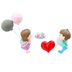 Figurines D'action De Couples De Dessins Animes Mignons, Ornement De Voiture, Desodorisant D'aromatherapie Pour Grille D'aeration De Voiture, Decoration De Tableau De Bord De Voiture - Neuf