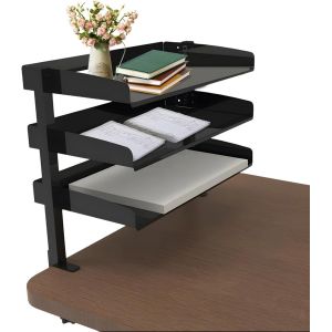 Étagère De Bureau À Clipser,Étagère De Bureau À 2 Étages,Organisateur De Bureau,Étagère De Table À Clipser Pour La Maison,Le Bureau,L'école,44 X 22 X 39 Cm - Neuf