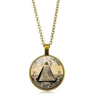 Collier Ma&ccedil;on Pour Homme Femme,Ma&ccedil;onnique Religieux Pendentif Avec Cha&icirc;ne R&eacute;glable 18""+2"",Bijoux Collier Cadeau,Collier Spirituel En Alliage De Zinc Pour Hommes Et Femmes (Bo&icirc;te Cadeau) - Neuf