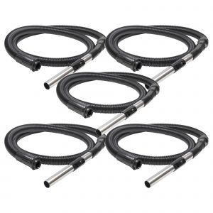 vhbw 5x Tuyau compatible avec Nilfisk GS 90, King, VP930, VP930 S2 aspirateurs - 2,41 m, poign&eacute;e, avec raccord circulaire 32mm - Neuf