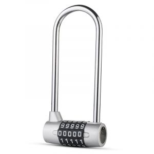 Grande Longue Poutre De Casier Meuble Poignée De Porte, Serrure À Combinaison Cadenas Salle De Sport À 5 Chiffres Bagages De Sécurité Antivol(Argent) - Neuf