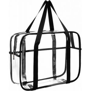 MAA-Sac Fourre-Tout Transparent Sac en PVC Transparent Sacs Transparente Sacs à Main Transparente Handbag Clear Bag pour la Salle de Sport - Neuf