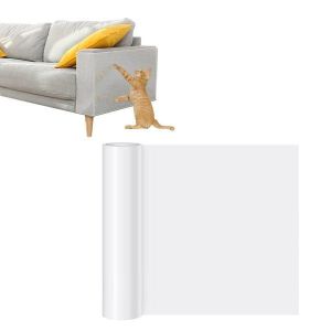 Ruban adhésif transparent anti-griffures pour chats - Protection pour meubles pour chats, 45 x 500 cm, sans résidus, flexible et durable - Neuf