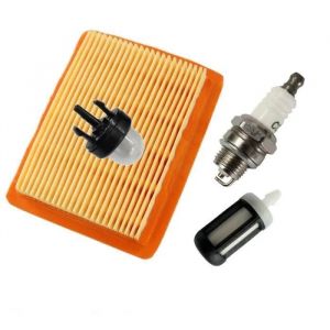 Filtre à air + Filtres à Essence + Bougie d'Allumage pour Stihl FS120, FS200, FS250, FS300, FS310, FS350, FS400, SP481 Débroussaill - Neuf