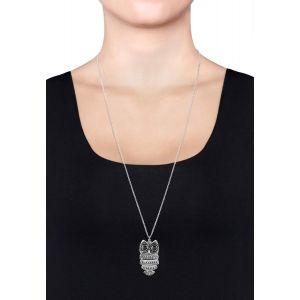 Collier - Femme Hibou Chouette - Argent - 925/1000/1000 - 0101142913_70[Col9220196] - Neuf