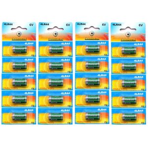 Lot de 20 Piles Alcaline 6V Type 4LR44 compatibles 4AG13 4A76 476A - Visiodirect - - Neuf