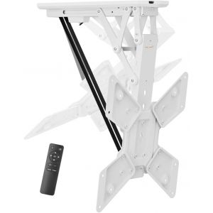 MEVRONISSHOP-MyWall HL40MWL Support de Plafond motoris&eacute; Pliable avec t&eacute;l&eacute;commande pour t&eacute;l&eacute;viseur et &eacute;cran Plat 23-55" VESA Blanc - Neuf