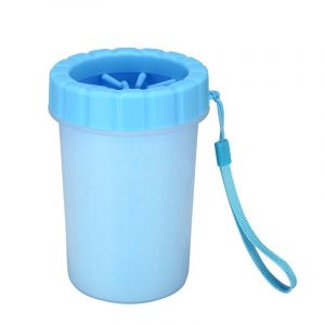 Brosse de nettoyage en silicone pour animaux (grande taille bleue), aspirateur pour pattes de chien, aspirateur portable, idéal pour le nettoyage des griffes. Coussin pour pattes de chien. - Neuf