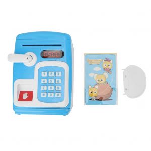 Mini distributeur automatique de billets, jouet educatif pour enfant (bleu) - Neuf