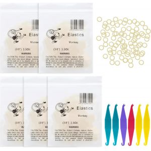 Chenquansarl-Lot De 600 Élastiques Orthodontiques En Caoutchouc Avec 6 Emplacements Pour Appareils Dentaires, Singe 3/8"" Pour Fixation D'accessoires De Fente Dentaire - Neuf