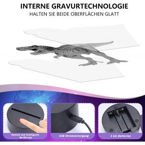 Cadeaux Garçon 5-10 Ans: Lampe Dinosaure 3d Veilleuse Enfant Idée Cadeau Jeux Anniversaire Garçon Dinosaure Jouet - Neuf