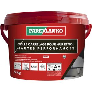 Colle en pâte améliorée Colle Carrelage Pour Mur et Sol Hautes Performances Blanc Prêt à l¿emploi Résiste à l¿humidité 5kg - Neuf