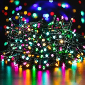 Jgd-Guirlande Lumineuse Led Color&eacute;e Pour No&euml;l, 20m 200 Led Guirlandes Lumineuses Lumi&egrave;res De No&euml;l Multicolores Diy Avec Et 8 Modes Pour No&euml;l Int&eacute;rieur Et Ext&eacute;rieur, F&ecirc;te, D&eacute;coration De Mariage - Neuf