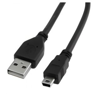 Câble USB haute vitesse USB 2.0 type A vers mini B Câble de synchronisation et de charge 480 Mbit/s 5 broches mâles Cuivre 3 m - Neuf