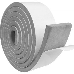 Joint Isolation pour Porte Fenêtre,Joint Adhésif en Mousse Caoutchouc,50mm(l) x10mm(H) x2m(L),Résistant aux Intempéries,Anti-Collision,Isolation,Gris - Neuf