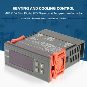 Mini thermostat numerique a LED MH1210A, controleur de temperature avec sonde (AC 110 V) - Neuf