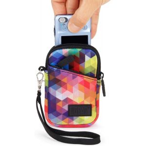 Étui Appareil Photo Compact, Housse Rembourrée En Néoprène Durable, Protection Robuste Et Compatible Avec Canon, Sony, Nikon, Pentax, Gopro Et Plus - Géométrie[CLI0248] - Neuf