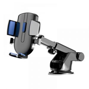 Support De T&eacute;l&eacute;phone Pour Voiture (Bleu), Support &Agrave; Ventouse &Agrave; Bras Long Pour Tableau De Bord, Pare-Brise, Compatible Avec Tous Les Smartphones - Neuf