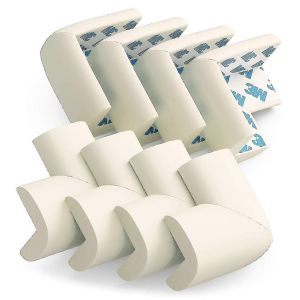 Table Corner Protector For Baby Safety-Pre-Attached Sharp Corner Pads To Prevent Head And Knee Injuries, 8 Pieces--White - Neuf