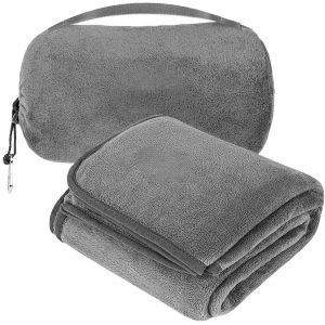 Ulteronixshop-Couverture De Voyage 2En1, Couverture d'avion, Couverture Et Oreiller De Voyage, Plaid De Voyage Ultra L&eacute;g&egrave;re, Compacte Et Compacte, Couverture De Voyage pour Hommes Et Femmes pour Les - Neuf