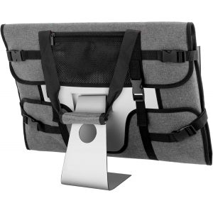 Sac De Moniteur Transport Compatible Avec Imac 21.5'', 24'', Moniteur 24'', Housse Protection &Eacute;cran Avec Le Poche Pour Les Accessoires, Gris - Neuf