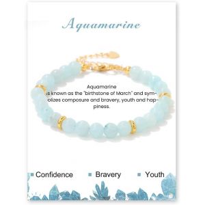 Eryi-Bracelet En Pierre Précieuse Naturelle Pour Femme - Bracelet D'amitié Fait À La Main - Élégant Bracelet Pour Femme - Neuf