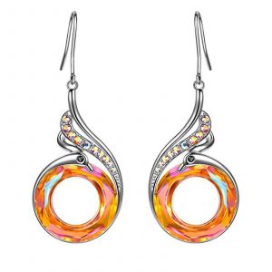 Nouvelles Boucles D¿Oreilles Boucles D¿Oreilles Colorful Crystal Peacock Creative Gradient Boucles D¿Oreilles - Neuf