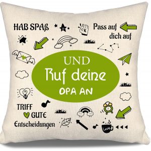 ERSHI-Amusez-vous à faire de bonnes décisions et appelez votre grand-père à cette housse de coussin amusante pour petite-fille, pe[8024] - Neuf