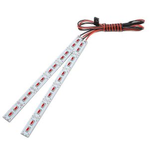 24 LED châssis lumière métal LED bande 6V pour 1/10 1/8 RC voiture crawler,rouge - Neuf