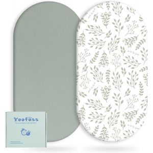 Lot De 2 Draps Housse Bebe Microfibre Respirante Prot&eacute;g&eacute; Matelas Ajustable Protection De Lit Matelas B&eacute;b&eacute; Amovible Y Lavable 50x89 Cm 50x90 Cm 55x90 Cm Pour Lit Berceau Et Matelas - Neuf