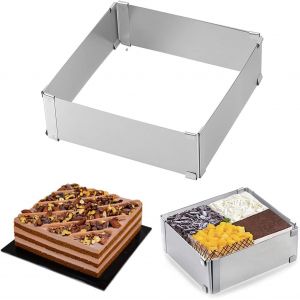 Subzonal-Cadre Inox Patisserie, Reglable Patisserie Moule, Moule &Agrave; G&acirc;teau En Acier Inoxydable, Moule &Agrave; G&acirc;teau R&eacute;glable, Cadre Patisserie Moule, Pour Mousse, Dessert, G&acirc;teaux, Restaurants, Famille - Neuf