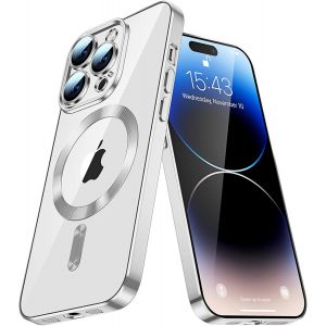TRAHOO-iPhone 11 Pro 5.8"" Transparente Coque, Etui Magn&eacute;tique Hybrid Protection Antichoc de Grade Militaire avec MagSafe, Dos Anti Rayures Housse de T&eacute;l&eacute;phone pour iPhone 11 Pro. Silver YIX - Neuf