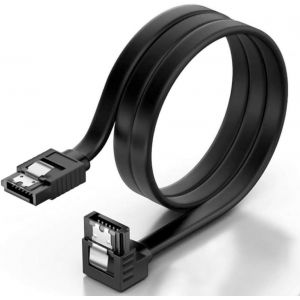 Cable Sata Iii, 35 Cm 90 oit Degr&eacute;s Angle Data C&acirc;ble Avec Loquet De Verrouillage, 6 Gbps Rapide Vitesse Pour Ssd Hdd Cd Dvd, Clip En M&eacute;tal Type L Connecteur Compatible Jusqu'&Agrave; Se[CAB4190697] - Neuf