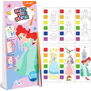 Eryi-Y-Plus Peinture Avec Livres D'eau Pour Tout-Petits Papier De Peinture Aquarelle Enfants 1-4 Ans Cadeau Artisanat D'art Avec Pinceau - Mini Princesse - Neuf