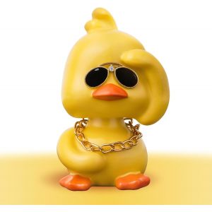 Sansh-Figurine Canard Jaune,Bobbleheads Resine De Voiture,Décorations Du Tableau De Bord,Jouets Voiture Intérieur,Auto Accessoires Ornement Bobble Head Cadeau D'anniversaire, De Noël, De Nouvel An - Neuf
