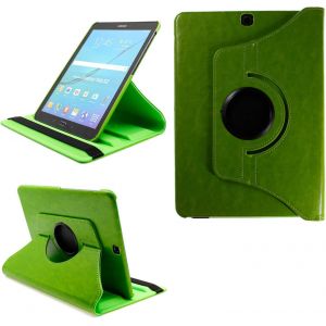 2.0 Etui Pour Samsung Galaxy Tab S2 9.7 Sm-T810 Sm-T813 Sm-T815 Sm-T819 Coque De Protection Rotation 360° Smart Housse Cover Case Stand Auto Réveil/Sommeil|Vert - Neuf
