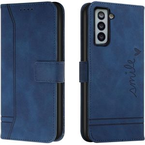 Kal-Coque Pour Samsung Galaxy S22, Etui Portefeuille Samsung S22, Protection Etui À Rabat Housse En Cuir Pu Avec Antichoc Tpu [Fermoir Magnétique] Flip Pochette Housse Pour Samsung S22 (Bleu) - Neuf