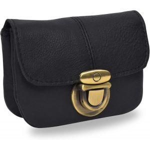 RFCBC-Pochette Eskil en Cuir pour Ceinture Porte-Monnaie Noir Cuir - Neuf