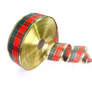 Ruban &Eacute;cossais En Treillis De 10 M Pour Emballages Cadeaux Et Cr&eacute;ations De No&euml;l - Neuf