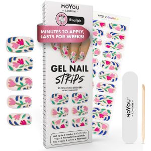 Autocollants Auto-Adh&eacute;sifs Pour Ongles En Gel Semi-Durci, Lampe Uv/Led Requise, 20 Enveloppes De Vernis &Agrave; Ongles En Gel, Autocollants Pour Nail Art - Nailjob 01 - Neuf