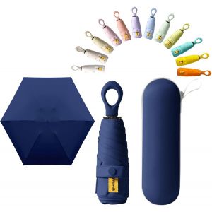Mini Parapluie De Poche Pliant De Voyage Protection Uv Upf 50/Anti Tempete Ultra L&eacute;ger Et Femme R&eacute;sistant Aux Compact Portable Umbrella - Neuf