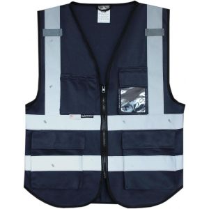 Jlslj-Gilet De Sécurité - Gilet Réfléchissant De Haute Visibilité Avec Plusieurs Poches - Fabriqué Avec Du Matériau Réfléchissant 3m - Neuf