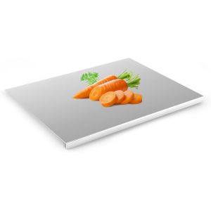 Tianyi-Planche À Découper En Acier Inoxydable Avec Bord Butée - Plan De Travail De Cuisine Comme Planche À Pâtes, Plateau De Décongélation Et Plan De Travail De Cuisine Pour Pâtisserie, Coupe, Prépar - Neuf
