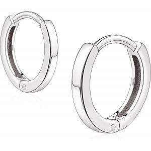 Chenquansarl-Boucles D'oreilles Créoles Plaquées Or 18 Carats Pour Homme Et Femme En Argent Sterling 925, 9 Mm, 11 Mm, Hypoallergénique, 20 G, Pour Hélix, Tragus, Cartilage, Boucles D'oreilles Dormeu - Neuf
