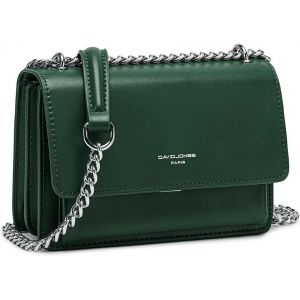 KALANKA-- Petit Sac Bandouli&egrave;re Femme - Mini Pochette T&eacute;l&eacute;phone Portable Cuir PU Rigide - Sac &agrave; Main Cha&icirc;nes Port&eacute; Epaule - Besace Rectangle Sacoche Soir&eacute;e Shopping Ville Tendance - Vert - Neuf