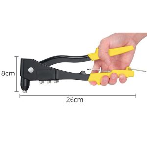 Pince &agrave; Riveter Riveteuse Robuste Ergonomique Fixations Solides Durables + 60pcs - Neuf